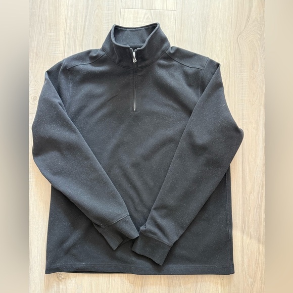 J Crew Half Zip Pullover Black L - Picture 1 of 2